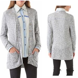 Nation LTD Eugene Gray Marled Cardigan - M